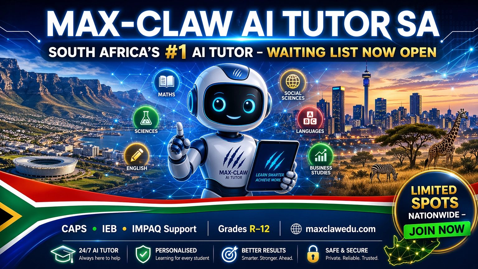 Max Claw AI Tutor South Africa hero banner